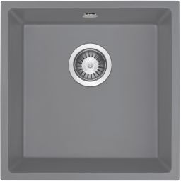 Deante Corda zlewozmywak granitowy 40x40 cm szary metalik ZQA_S10A