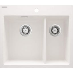 Deante Eridan zlewozmywak granitowy 60x52 cm biały ZQE_A503