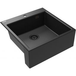 Deante Eridan zlewozmywak granitowy 61x60 cm grafitowy ZQEG10K