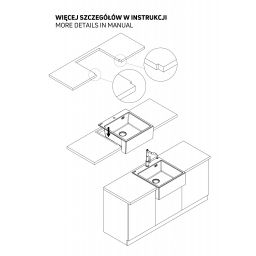 Deante Eridan zlewozmywak granitowy 61x60 cm grafitowy ZQEG10K
