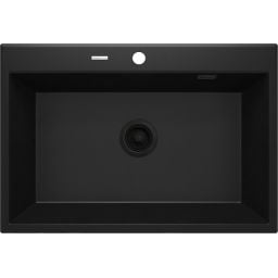 Deante Eridan zlewozmywak granitowy 70x52 cm czarny ZQE_N103