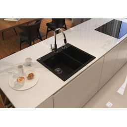 Deante Eridan zlewozmywak granitowy 60x52 cm czarny ZQE_N503