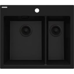 Deante Eridan zlewozmywak granitowy 60x52 cm czarny ZQE_N503