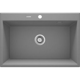 Deante Eridan zlewozmywak granitowy 70x52 cm szary metalik ZQES103