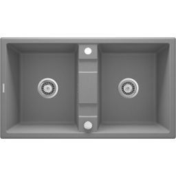 Deante Eridan zlewozmywak granitowy 86x50 cm szary metalik ZQES203