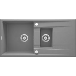 Deante Eridan zlewozmywak granitowy 100x50 cm szary metalik ZQES513