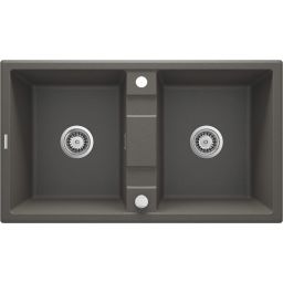 Deante Eridan zlewozmywak granitowy 86x50 cm wpuszczany antracyt ZQET203