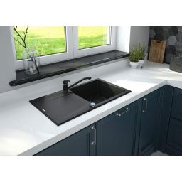 Deante Evora zlewozmywak granitowy 78x44 cm grafitowy mat ZQJ_2113