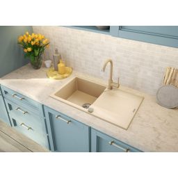 Deante Evora zlewozmywak granitowy 78x44 cm beżowy ZQJ_7113