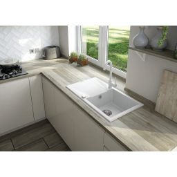 Deante Evora zlewozmywak granitowy 78x44 cm biały ZQJ_A113