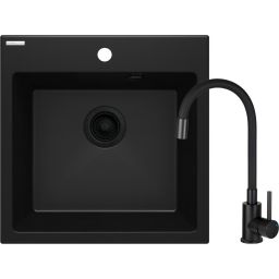 Deante Evora zlewozmywak z baterią czarny/czarny ZQJ_NN103