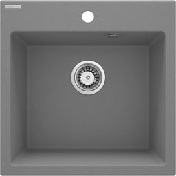 Deante Evora zlewozmywak granitowy 50x50 cm szary metalik ZQJS103