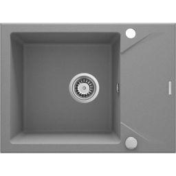 Deante Evora zlewozmywak granitowy 59x44 cm szary metalik ZQJS11A