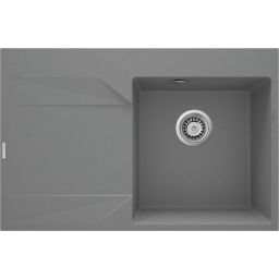 Deante Evora zlewozmywak granitowy 76x50 cm szary metalik ZQJ_S11L