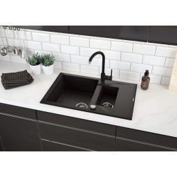 Deante Andante zlewozmywak granitowy 78x49 cm grafitowy mat ZQN_2513