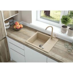 Deante Andante zlewozmywak granitowy 59x49 cm beżowy ZQN_711A