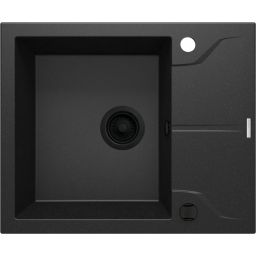 Deante Andante zlewozmywak granitowy 59x49 cm wpuszczany grafitowy metalik ZQNG11A