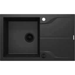 Deante Andante Flush zlewozmywak granitowy 78x49 cm wpuszczany grafit metalik ZQNG11F