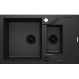 Deante Andante zlewozmywak granitowy 78x49 cm grafitowy metalik ZQNG513