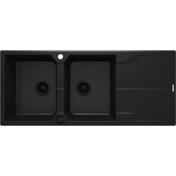 Deante Andante zlewozmywak granitowy 116x50 cm czarny ZQNN213