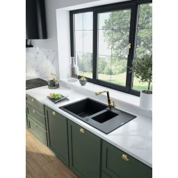 Deante Andante zlewozmywak granitowy 78x49 cm czarny ZQN_N513