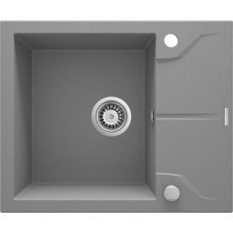 Deante Andante zlewozmywak granitowy 59x49 cm wpuszczany szary metalik ZQNS11A