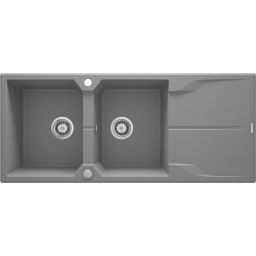 Deante Andante zlewozmywak granitowy 116x50 cm wpuszczany szary metalik ZQNS213