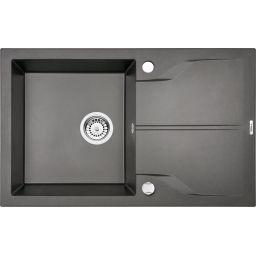 Deante Andante Flush zlewozmywak granitowy 78x49 cm wpuszczany antracyt metalik mat ZQNT11F