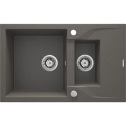 Deante Andante zlewozmywak granitowy 78x49 cm wpuszczany antracyt ZQNT513