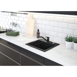 Deante Zorba zlewozmywak granitowy 44x44 cm wpuszczany grafitowy ZQZ2103