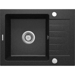 Deante Zorba zlewozmywak granitowy 58x44 cm wpuszczany grafitowy ZQZ211A