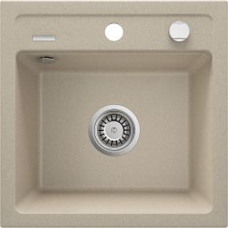 Deante Zorba zlewozmywak granitowy 44x44 cm wpuszczany piaskowy ZQZ7103