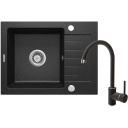 Deante Zorba zlewozmywak z baterią grafitowy/grafitowy ZQZA211A