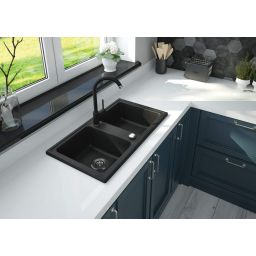 Deante Zorba zlewozmywak z baterią grafitowy/grafitowy ZQZA2203