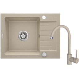 Deante Zorba zlewozmywak z baterią piaskowy/piaskowy ZQZA711A
