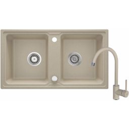 Deante Zorba zlewozmywak z baterią piaskowy/piaskowy ZQZA7203
