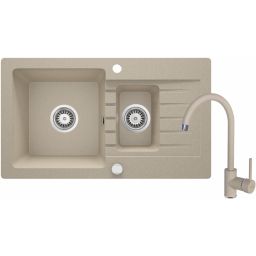 Deante Zorba zlewozmywak z baterią piaskowy/piaskowy ZQZA7513