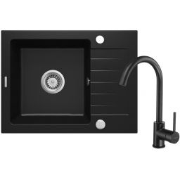 Deante Zorba zlewozmywak z baterią czarny/czarny ZQZAN11A