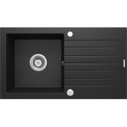 Deante Zorba zlewozmywak granitowy 76x44 cm grafit metalik mat ZQZG113