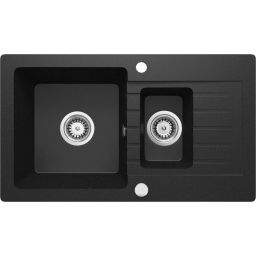 Deante Zorba zlewozmywak granitowy 76x44 cm wpuszczany grafit metalik ZQZG513