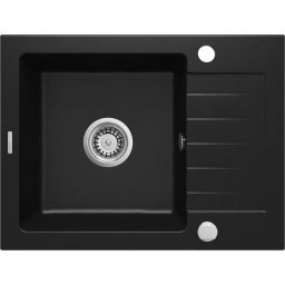 Deante Zorba zlewozmywak granitowy 58x44 cm wpuszczany czarny mat ZQZN11A