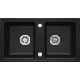 Deante Zorba zlewozmywak granitowy 78x43,5 cm czarny ZQZN203
