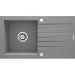 Deante Zorba zlewozmywak granitowy 76x44 cm szary metalik ZQZS113