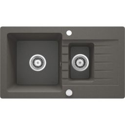 Deante Zorba zlewozmywak granitowy 76x44 cm wpuszczany antracyt metalik ZQZT513