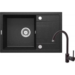 Deante Corio zlewozmywak z baterią grafitowy/grafitowy ZRCA2113
