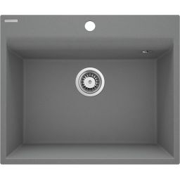 Deante Corio zlewozmywak granitowy 60x50 cm szary metalik ZRC_S10A
