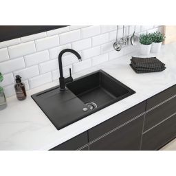 Deante Leda zlewozmywak granitowy 67x44 cm grafitowy mat ZRD_2113