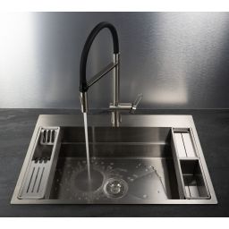 Deante Magnetic zlewozmywak stalowy 76x52 cm stal szczotkowana ZRM_010B