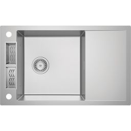 Deante Magnetic zlewozmywak stalowy 82x50 cm stal szczotkowana ZRM_0113