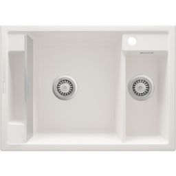 Deante Magnetic zlewozmywak granitowy 69x50 cm biały ZRM_A503